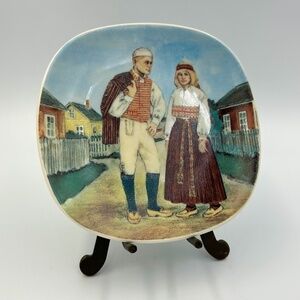 Arabia of Finland Plate National Costumes 4.75" Decorative Plate Trinket Soap